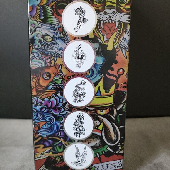 Ed Hardy 10-Pack Ultra Comfort Rib Tanks Large With Tattoo-Inspired Dragon Tiger - Picture 4 of 5